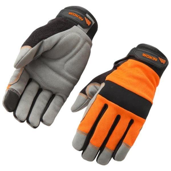 Mănuși de protecție Wokin Mechanical gloves Piele/ Orange photo 1