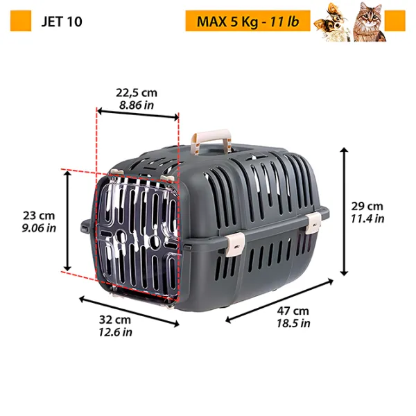 Контейнер для кошек Ferplast JET 10 Пластик photo 2 Контейнер для кошек Ferplast JET 10 Пластик photo 2