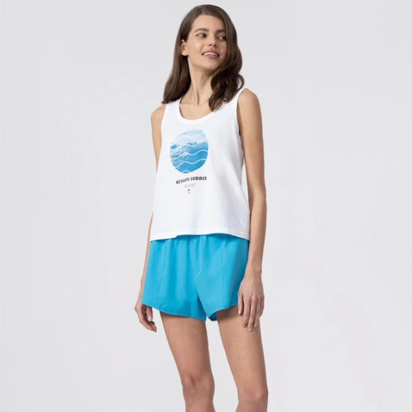 Pantaloni scurți pentru femei 4F h4l22-skdt016 M/ Light Blue photo 3