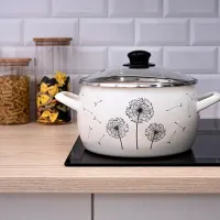 Кастрюля Metalac Papadie 4 л Эмалированная сталь/ Бежевый photo 4