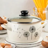 Кастрюля Metalac Papadie 4 л Эмалированная сталь/ Бежевый photo 5