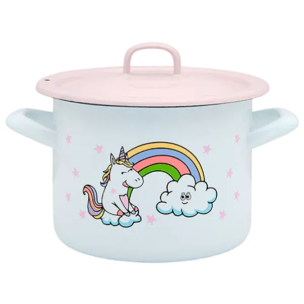 Cratiță Metalac Unicorn 1.5 l Oțel emailat/ White photo 1