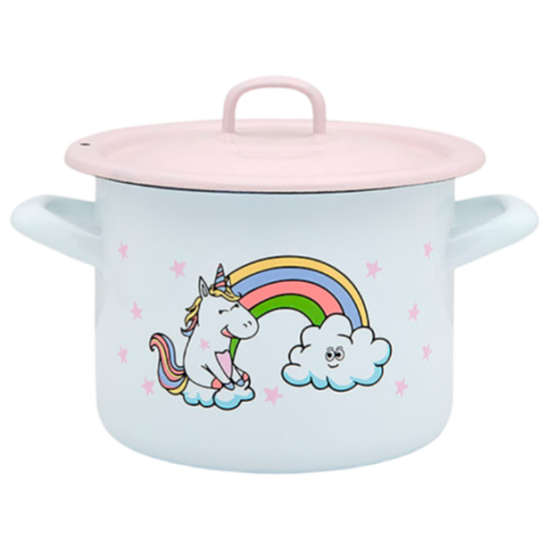 Cratiță Metalac Unicorn 1.5 l Oțel emailat/ White photo 1