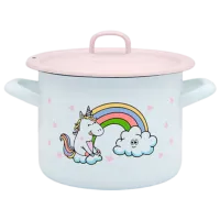 Кастрюля Metalac Unicorn 1.5 л Эмалированная сталь/ White