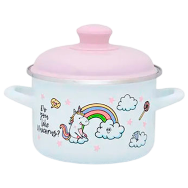 Cratiță Metalac Unicorn 2 l Oțel emailat/ White photo 1