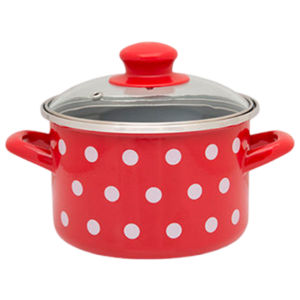 Cratiță Metalac Clasica 2 l Oțel inoxidabil/ Red photo 1