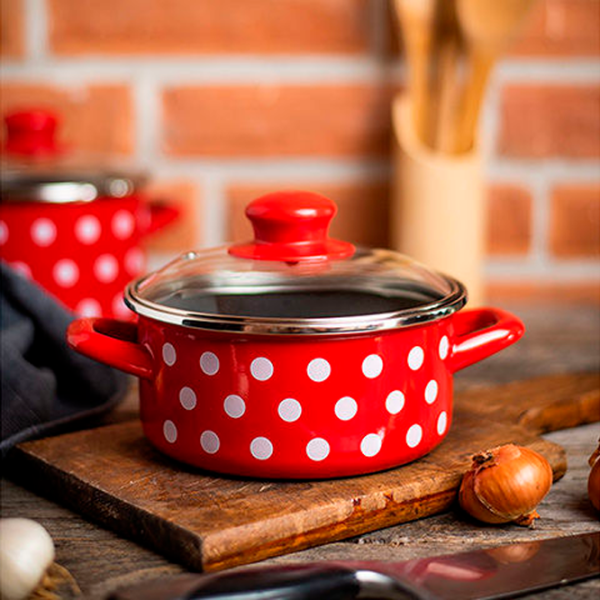 Cratiță Metalac Clasica 2 l Oțel inoxidabil/ Red photo 3