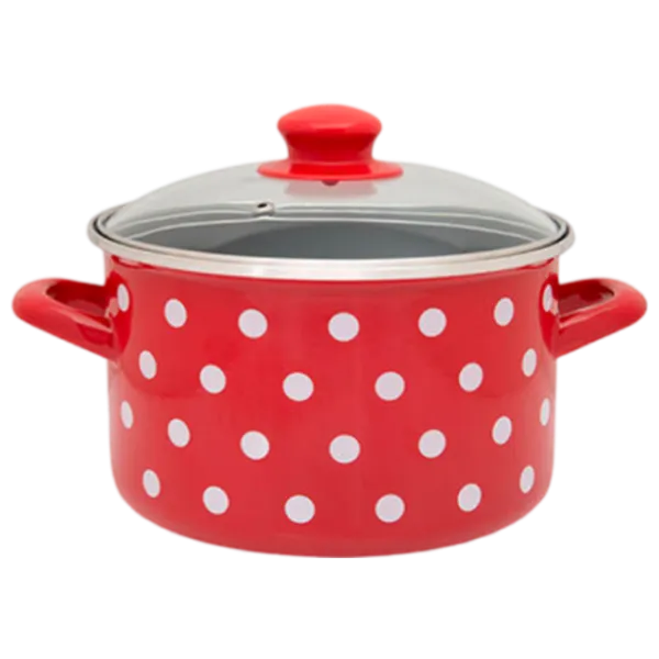 Cratiță Metalac Clasica 4 l Oțel inoxidabil/ Red photo 1