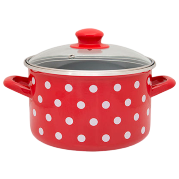 Cratiță Metalac Clasica 4 l Oțel inoxidabil/ Red photo 1