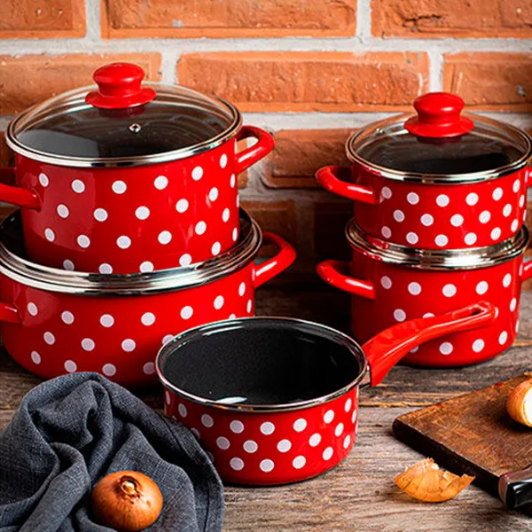 Cratiță Metalac Clasica 4 l Oțel inoxidabil/ Red photo 4