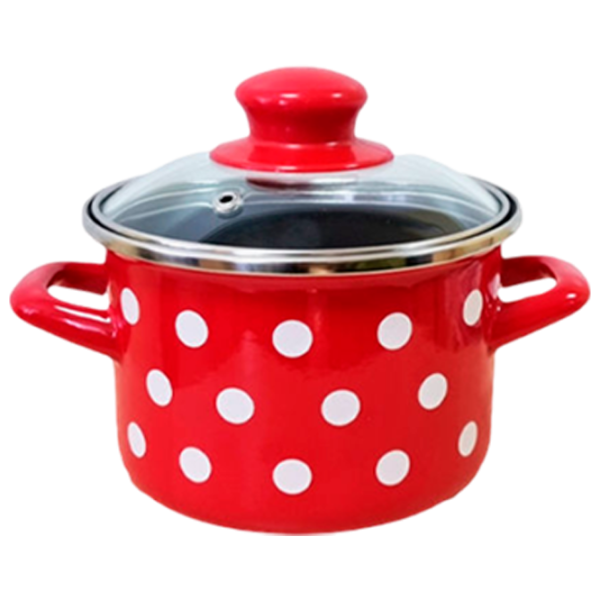 Cratiță Metalac Clasica 1.5 l Oțel inoxidabil/ Red photo 1