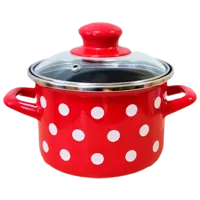 Cratiță Metalac Clasica 1.5 l Oțel inoxidabil/ Red