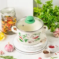Кастрюля Metalac Condimente 5 л Эмалированная сталь/ White photo 6