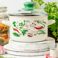 Кастрюля Metalac Condimente 2 л Эмалированная сталь/ White photo 6