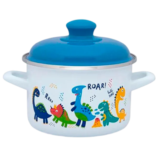 Cratiță Metalac Dino 2 l Oțel emailat/ White photo 1 Cratiță Metalac Dino 2 l Oțel emailat/ White photo 1