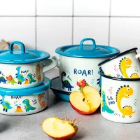 Кастрюля Metalac Дино 2 л Эмалированная сталь/ White photo 2