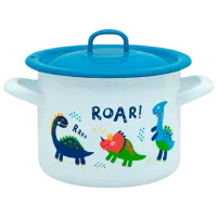 Кастрюля Metalac Дино 1.5 л Эмалированная сталь/ White