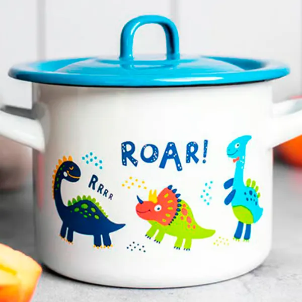 Cratiță Metalac Dino 1.5 l Oțel emailat/ White photo 2 Cratiță Metalac Dino 1.5 l Oțel emailat/ White photo 2