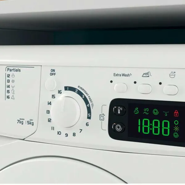 Стиральная машина с сушкой Indesit EWDE 71280 W EU 7 кг / 1200 об/мин / Белый photo 3