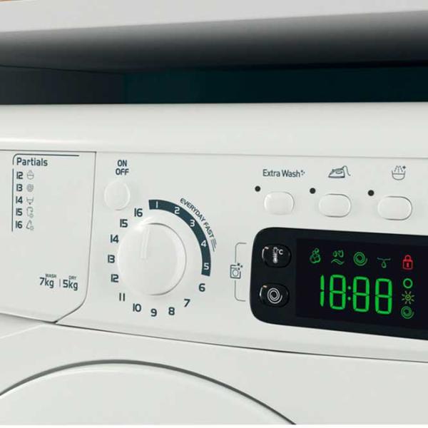 Стиральная машина с сушкой Indesit EWDE 71280 W EU 7 кг / 1200 об/мин / Белый photo 3