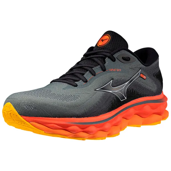 Adidași pentru bărbați Mizuno Wave Sky 7 44/ Gray Orange photo 1 Adidași pentru bărbați Mizuno Wave Sky 7 44/ Gray Orange photo 1