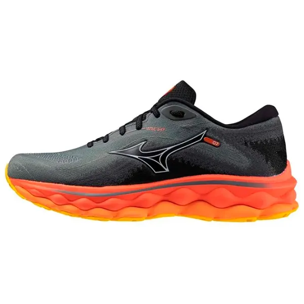 Adidași pentru bărbați Mizuno Wave Sky 7 44/ Gray Orange photo 2 Adidași pentru bărbați Mizuno Wave Sky 7 44/ Gray Orange photo 2