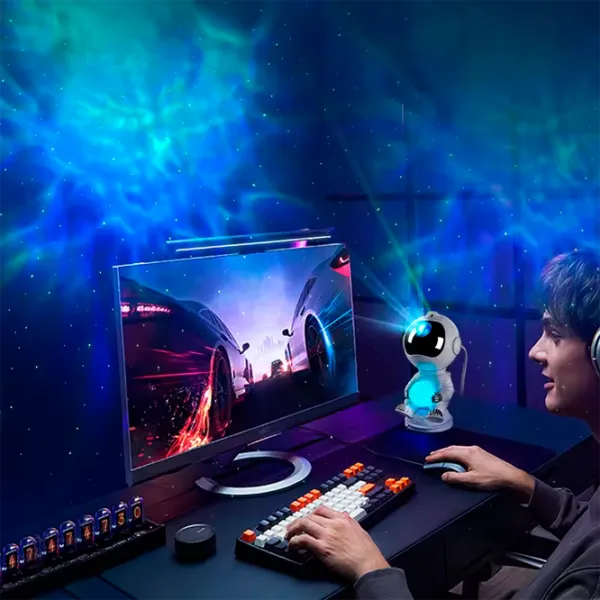 Проектор звезд Starry Sky Galaxy Nightlight Moon Mini Черный White photo 10