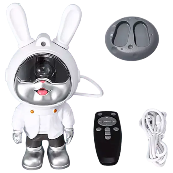 Проектор звезд Starry Sky Galaxy Nightlight Rabbit K2306 Черный White photo 7
