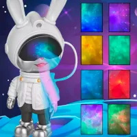 Proiector de stele Starry Sky Galaxy Nightlight Rabbit K2306 Black White photo 8