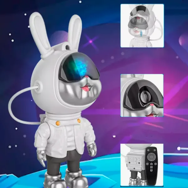 Проектор звезд Starry Sky Galaxy Nightlight Rabbit K2306 Черный White photo 9