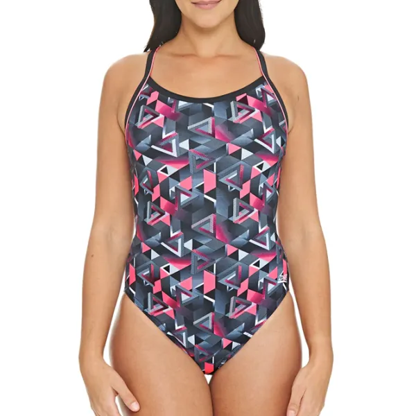 Costum de baie pentru femei Zoggs chaos piped sprintback 34/ Multicolor photo 2