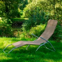 Șezlong Jumi OM-719316 Metal/ Textil/ Beige Inox photo 3