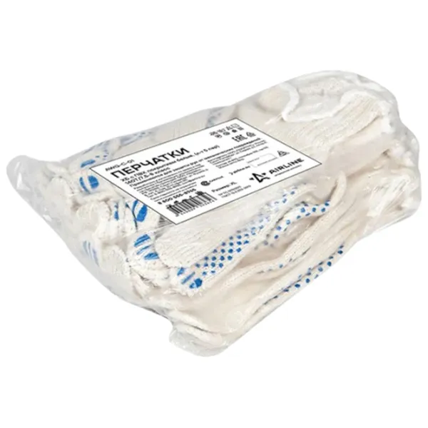 Защитные перчатки Airline AWG-C-01 Cotton/ White photo 3 Защитные перчатки Airline AWG-C-01 Cotton/ White photo 3