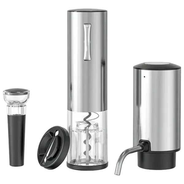 Set desfacător de vin Circle Joy SGS-KD-8  / Silver photo 1