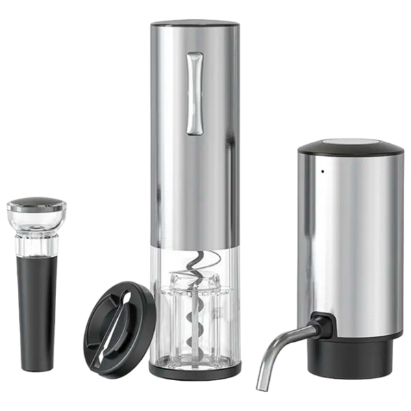 Set desfacător de vin Circle Joy SGS-KD-8  / Silver photo 1