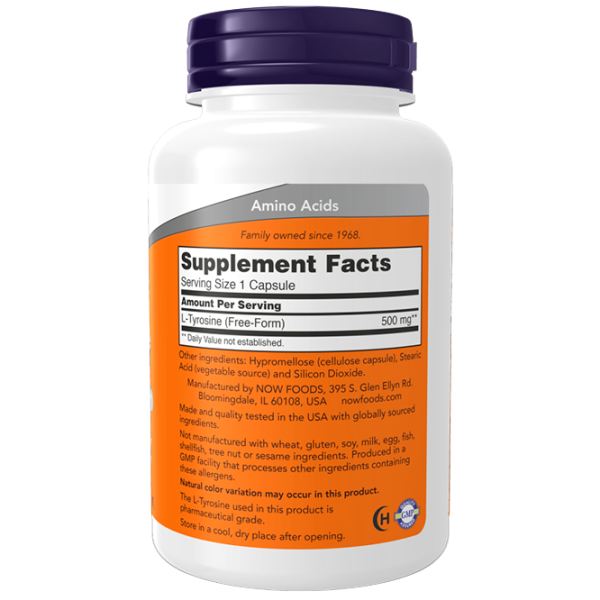Aminoacizi Now Foods L-Tyrosine (733739001627) 500 mg photo 2 Aminoacizi Now Foods L-Tyrosine (733739001627) 500 mg photo 2