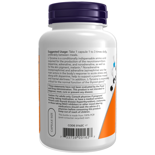 Aminoacizi Now Foods L-Tyrosine (733739001627) 500 mg photo 3 Aminoacizi Now Foods L-Tyrosine (733739001627) 500 mg photo 3
