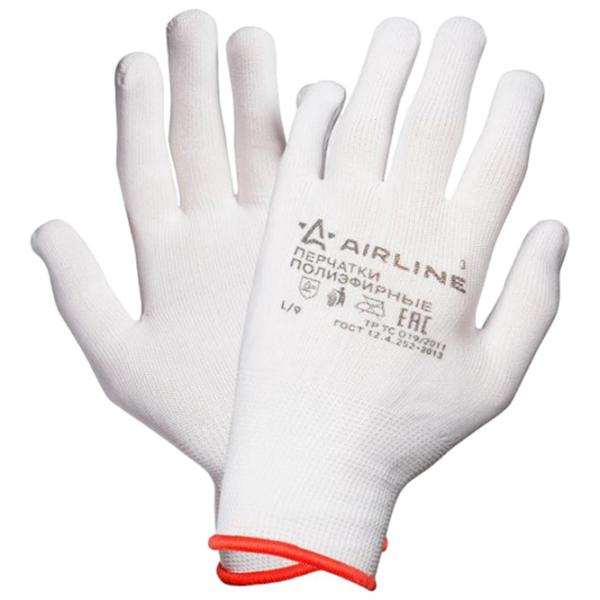 Mănuși de protecție Airline AWG-NS-12 Poliester/ White photo 1 Mănuși de protecție Airline AWG-NS-12 Poliester/ White photo 1