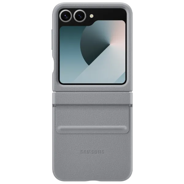 Чехол для смартфона Samsung Galaxy Z Flip 6 Samsung / Back / Экокожа / Серый photo 3