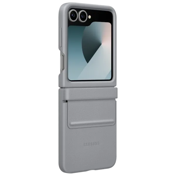 Чехол для смартфона Samsung Galaxy Z Flip 6 Samsung / Back / Экокожа / Серый photo 4