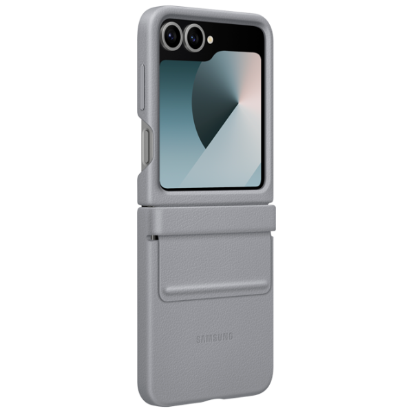 Чехол для смартфона Samsung Galaxy Z Flip 6 Samsung / Back / Экокожа / Серый photo 4
