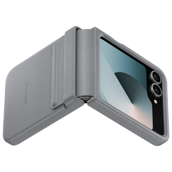 Чехол для смартфона Samsung Galaxy Z Flip 6 Samsung / Back / Экокожа / Серый photo 5