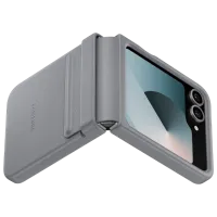 Husă pentru smartphone Samsung Galaxy Z Flip 6 Samsung / Back / Piele ecologică / Gray photo 5