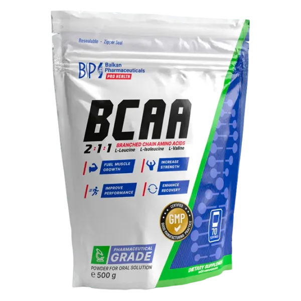 Aminoacizi Balkan Pharmaceuticals BCAA mar verde (4840982012518) 500 g photo 1