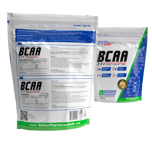 Aminoacizi Balkan Pharmaceuticals BCAA mar verde (4840982012518) 500 g photo 2