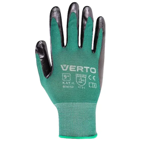 Mănuși de protecție Verto Work gloves Textil/ Green photo 1