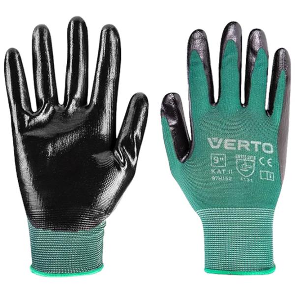 Mănuși de protecție Verto Work gloves Textil/ Green photo 2