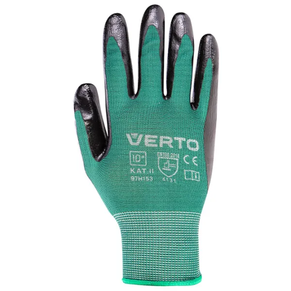 Mănuși de protecție Verto Work gloves Textil/ Green photo 1
