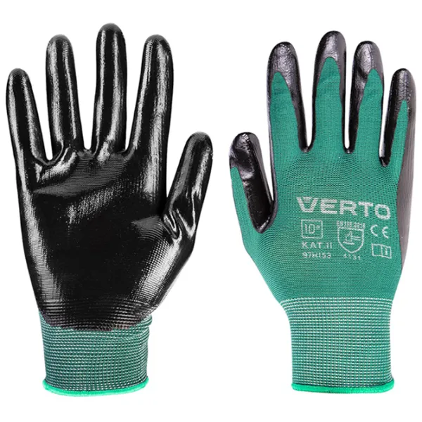 Mănuși de protecție Verto Work gloves Textil/ Green photo 3