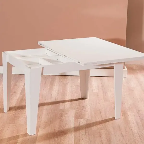Masă de bucătărie extensibilă Moda Life Bianco PAL/ White photo 2